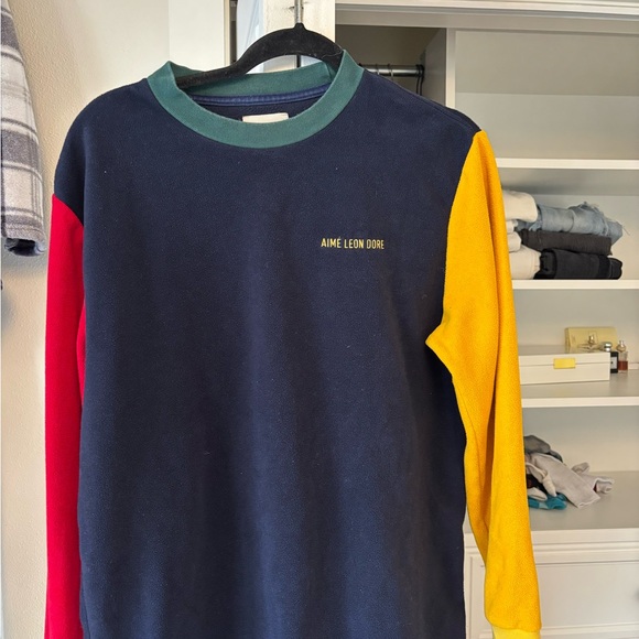 Aime Leon Dore Colorblock Fleece Long Sleeve Shirt - Picture 1 of 2